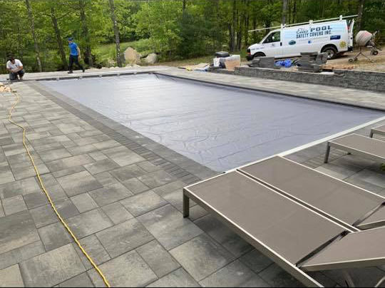 Paver pool deck